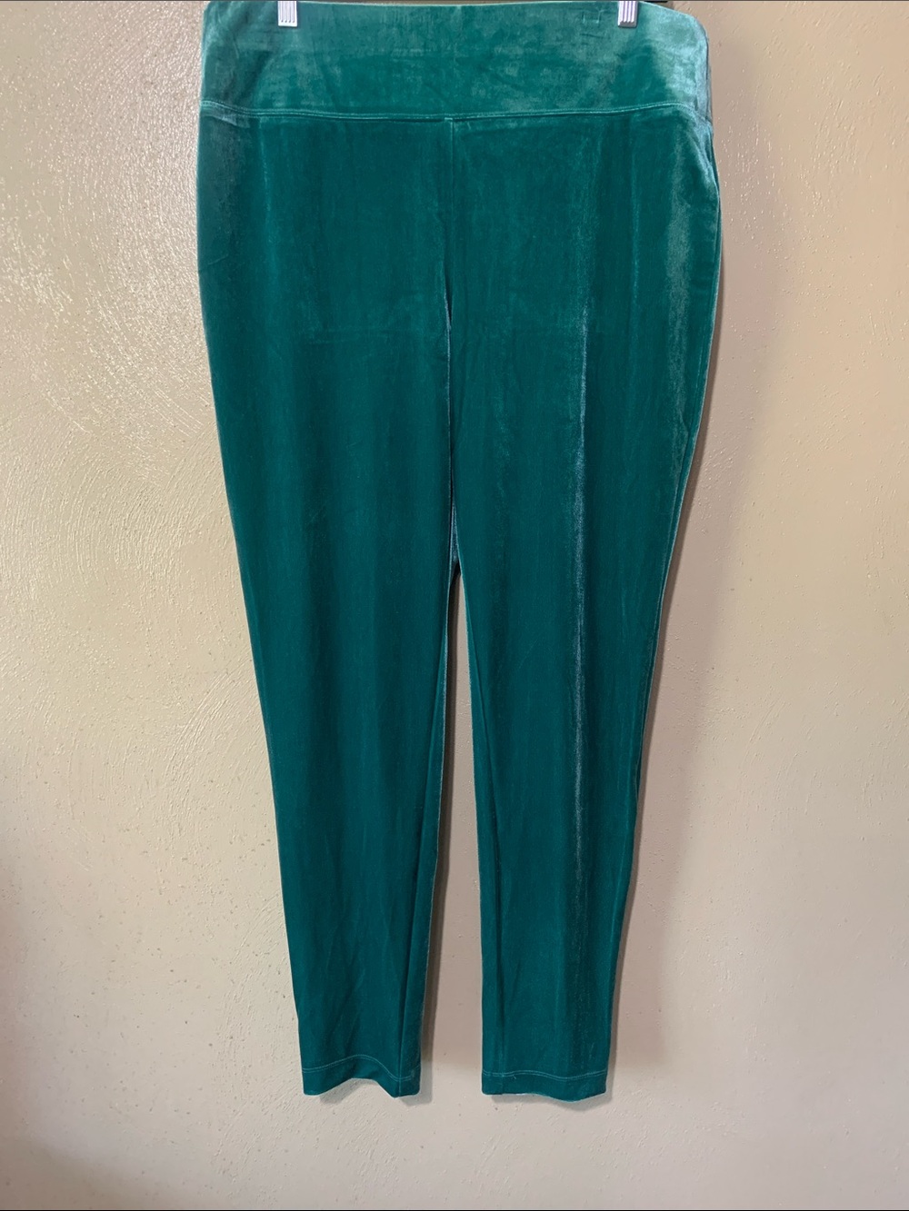 INC International Concepts Green Velvet Skinny Leggings - XL NWT